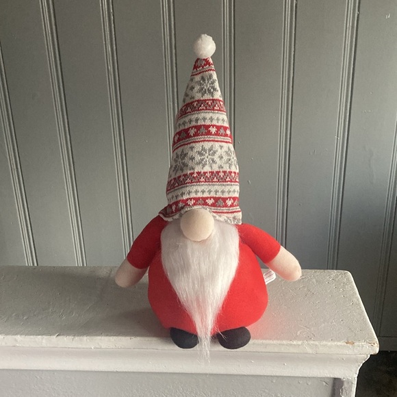 NWT- 16” Adorable Red- White, Red & Gray ❄️ Hat- Holiday Gnome Decoration - Picture 1 of 16
